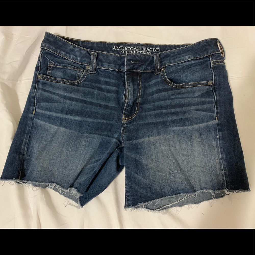 American Eagle midi jean shorts